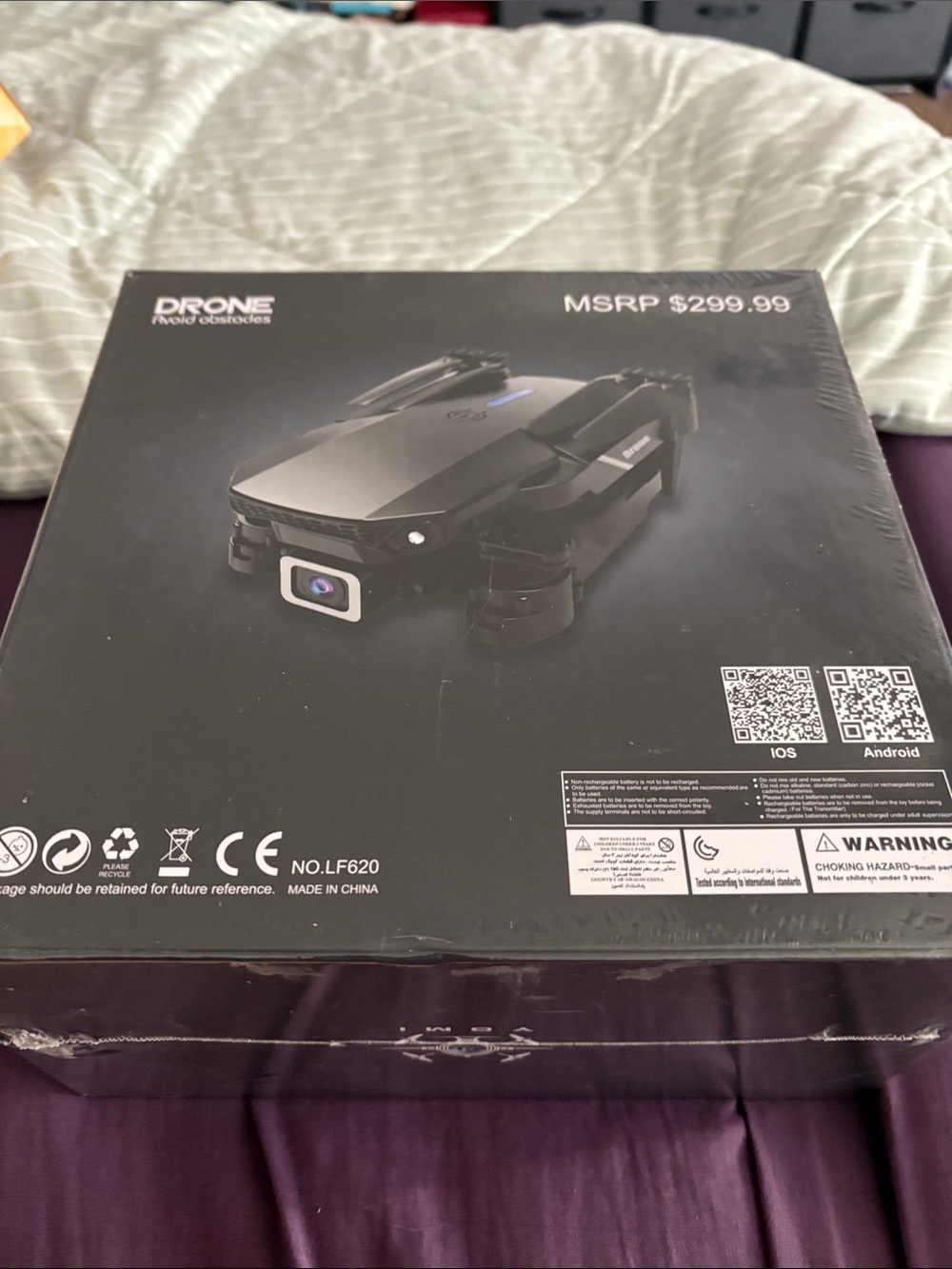 Black Foldable Camera Drone with HD Lens - Unbranded